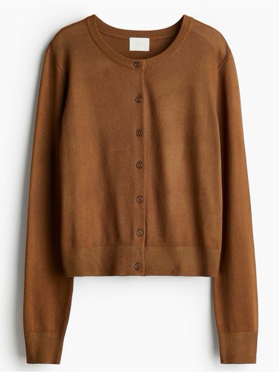 H&M Sweaters - H&M Knit Cardigan in Brown (Style# 0579541192).-Large